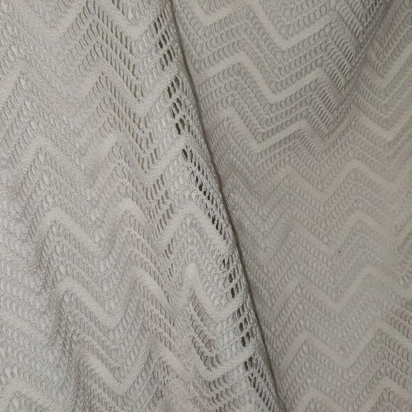 Maurices 0 White Chevron Lace & Striped Dress - Picture 7 of 11